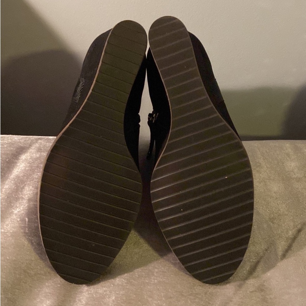 New Linea Paolo Winslet Wedge Bootie Black Size 8 - Picture 6 of 8